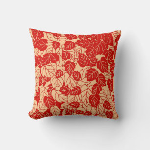 Coussin Impression feuille japonaise, Mandarin orange
