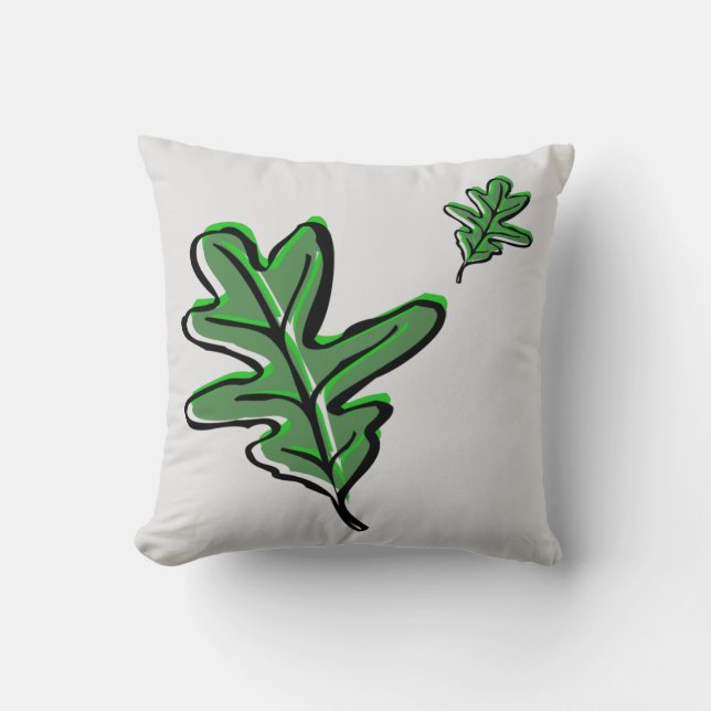 Coussin Impression feuille rétro (Recto)