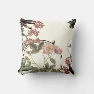 Coussin Impression florale botanique artistique ivoirienne