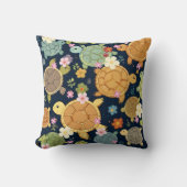 Coussin Impression florale de tortue (Recto)