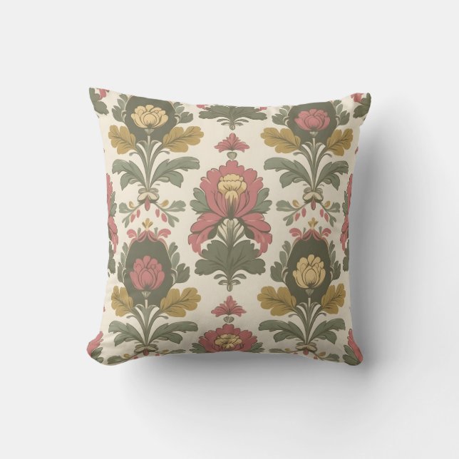Coussin Impression florale vintage (Recto)