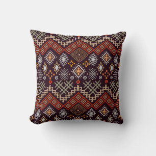Coussin Impression géométrique Boho d'art tribal