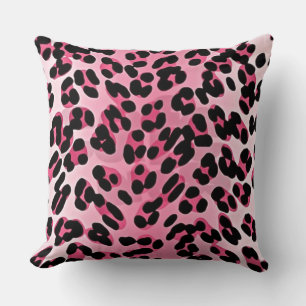 Coussin Impression guépard rose RAB Rockabilly