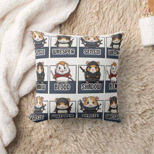 Coussin Impression Hamster Ninja