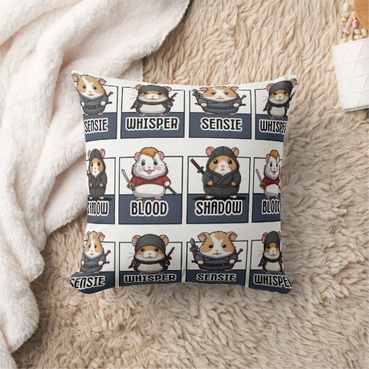 Coussin Impression Hamster Ninja (Couverture)