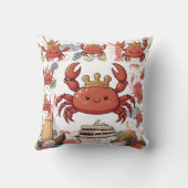 Coussin Impression itinérante de crabes (Verso)