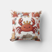 Coussin Impression itinérante de crabes (Recto)