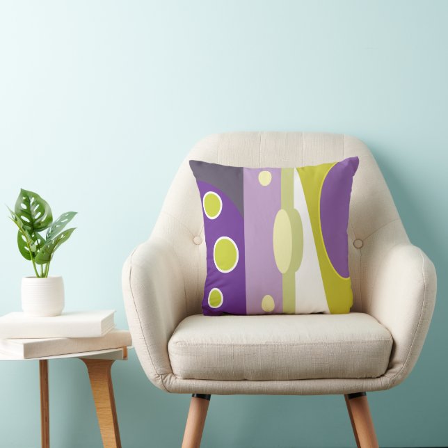 Coussin Impression moderne colorée (Chaise)