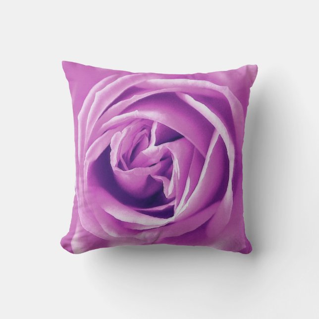 Coussin Impression rose lavande (Recto)