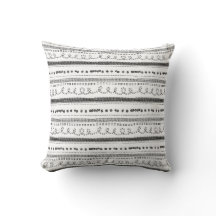 Impression scandinave dessinée à la main en noir e