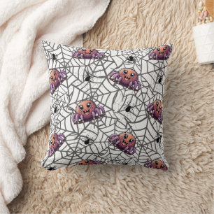 Coussin Impression Spider Purple