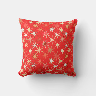 Coussin Impression Starburst moderne, Mandarin profond Ora