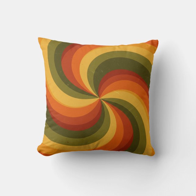 Coussin Impression super de la spirale psychédélique (Recto)