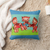 Coussin impression trio de violinistes chatons (Couverture)
