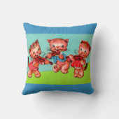Coussin impression trio de violinistes chatons (Verso)