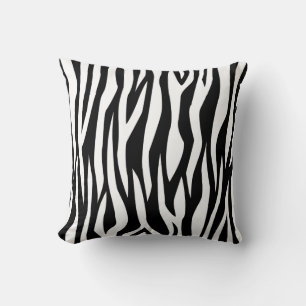 Coussin Impression Zebra noire