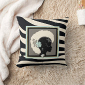 Coussin Impression zèbre crème et noir (Couverture)