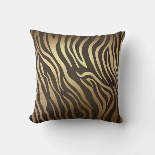 Coussin Impression Zèbre Impression Peau d'Animal Moderne (Recto)