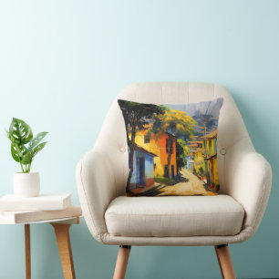 Coussin Impressionnisme paysager de la ville latine