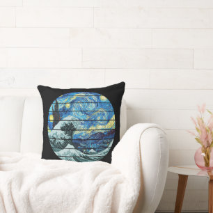 COUSSIN IMPRESSONISME NUIT ÉTOILÉE VAGUE DE KANAGAWA ART