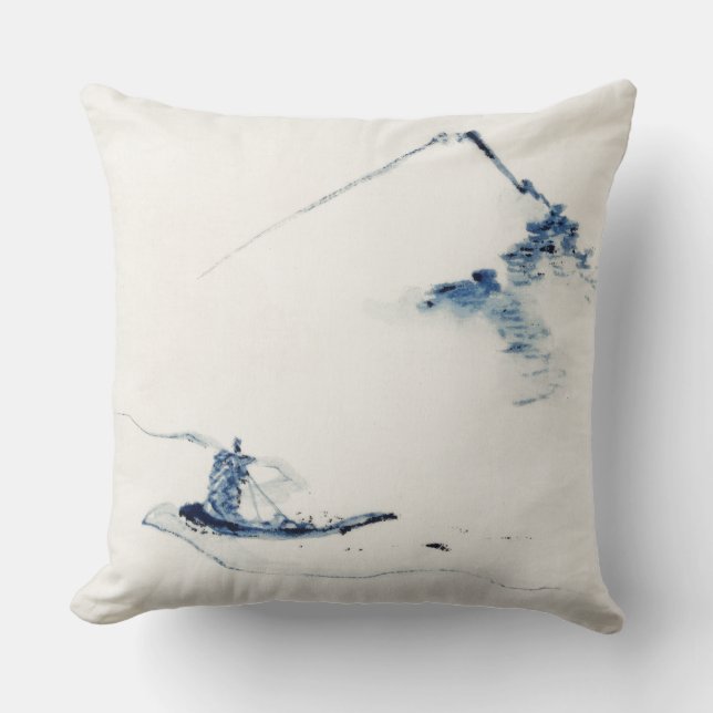 COUSSIN IMPRIMANTE JAPONAISE EN COTON LAIT (Recto)