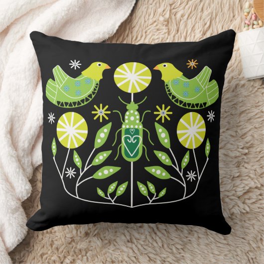 Coussin Imprimantes d'art populaire scandinave | Décor nor (Couverture)