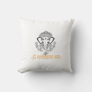 Coussin Imprimantes Ganesh Ji avec art divin