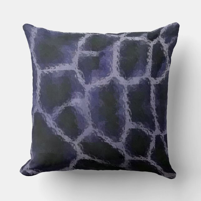 Coussin Imprimé Animal Bleu (Recto)