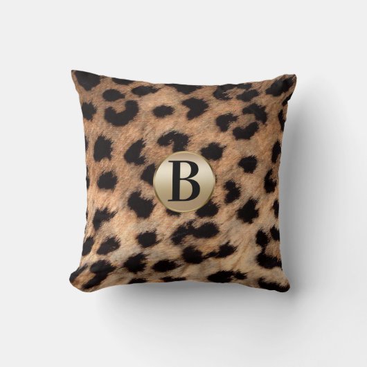 Coussin Imprimé animal guépard léopard Monogramme Paillett (Recto)