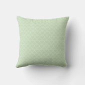 Coussin imprimé cœur vert sauge (Verso)