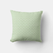 Coussin imprimé cœur vert sauge (Recto)