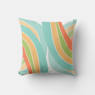 Coussin Imprimé courbe vibrant d'été