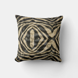 Coussin Imprimé de fourrure de zèbre exotique tendance Imp