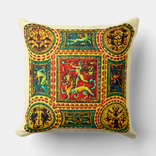Coussin imprimé de motifs Renaissance italienne