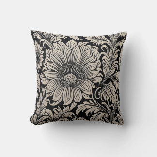 Coussin imprimé design de fleurs avec belle
