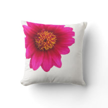 coussin imprimé fleur rose