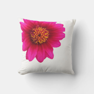 coussin imprimé fleur rose