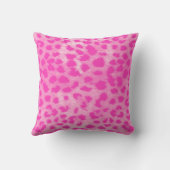 Coussin Imprimé léopard guépard rose monogramme paillettes (Verso)