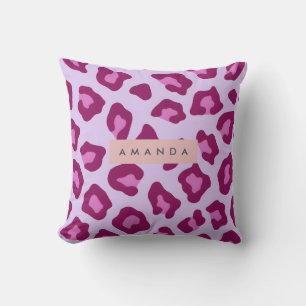 Coussin Imprimé Léopard Rose Tendance Personnalisé