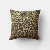Coussin Imprimé Peau d'Animal Guépard Léopard Moderne Glam (Verso)