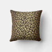 Coussin Imprimé peau d'animal guépard léopard Moderne Glam (Verso)