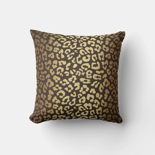 Coussin Imprimé peau d'animal guépard léopard Moderne Glam (Recto)