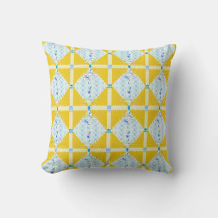 Coussin imprimé tricot confortable et sensuel (jau