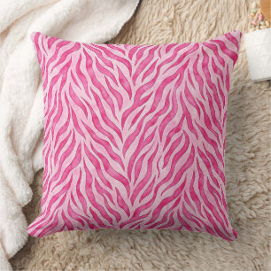 Coussin Imprimé zèbre rose vibrant