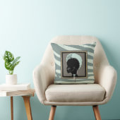 Coussin Imprimé zèbre vert menthe et noir (Chaise)