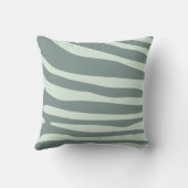 Coussin Imprimé zèbre vert menthe et noir (Verso)