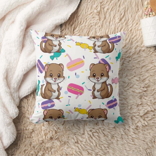 Coussin Imprimer les bonbons de ferret (Couverture)