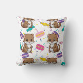 Coussin Imprimer les bonbons de ferret (Recto)