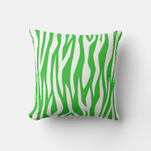 Coussin Imprimer Zèbre vert citron