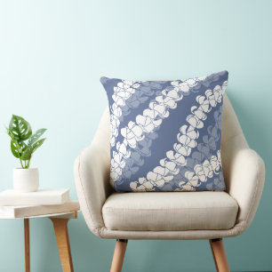 Coussin Imprimerie hawaïenne Puakenikeni lei